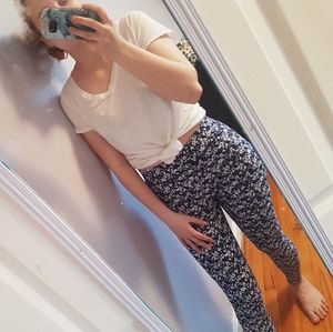 NWT Aerie Blue/Purple Floral Leggings